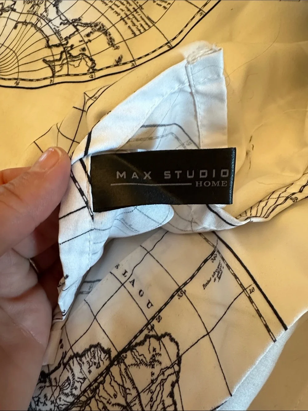 Max Studio Twin Sheet Sets with Black Globe Map